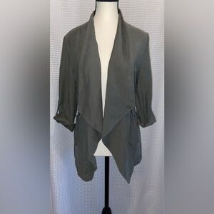 Women’s ZARA‎ BASIC army green open front Utility Jacket/Blazer size small